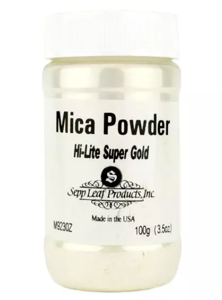Mica Powder - Hi-Lite Super Gold, 3.5 oz bottle