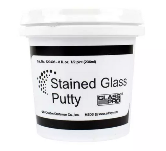 Glasspro Stained Glass Putty - Black, 1/2 Pint